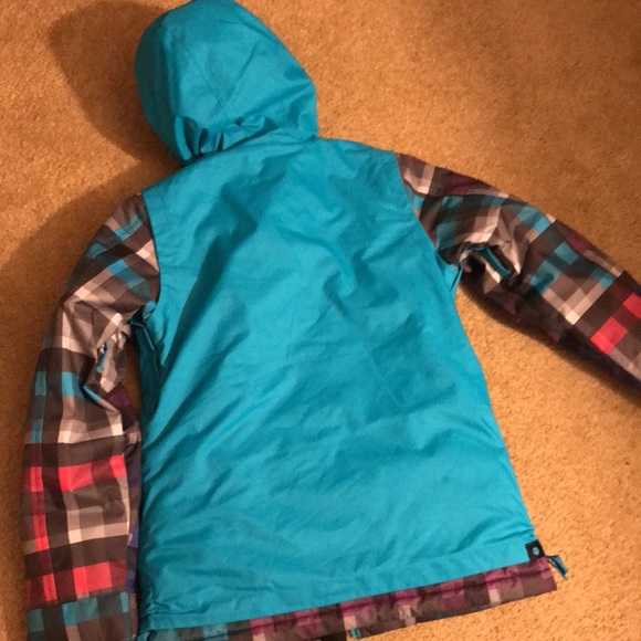 Roxy girls snow jacket w inner waist seal Sz 14 great condition - Picture 6 of 8